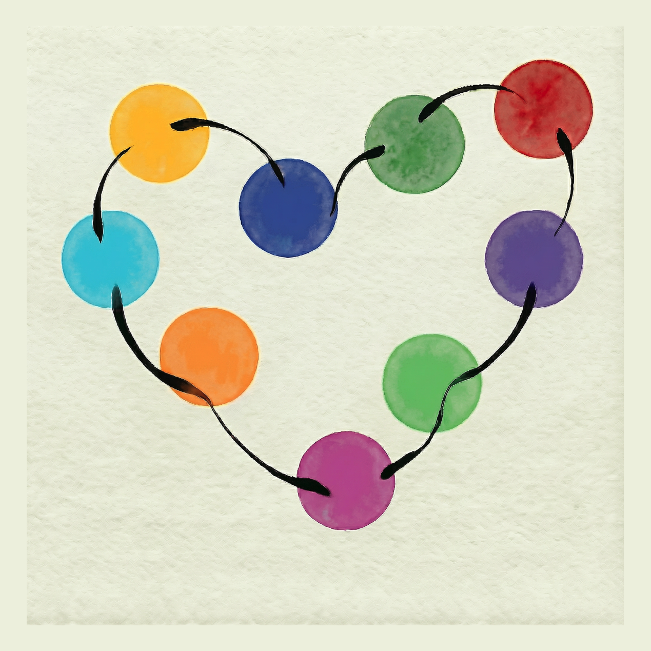 Decorative Heart Logo Background